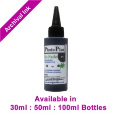 PhotoPlus Black Archival Dye Ink Compatible with Canon printers - 30ml, 50ml & 100ml