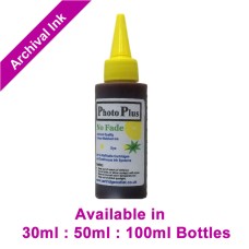 PhotoPlus Yellow Archival Dye Ink Compatible with Canon printers - 30ml, 50ml & 100ml