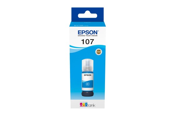 Epson 107 Cyan Bottle of Dye Ink - 70ml.