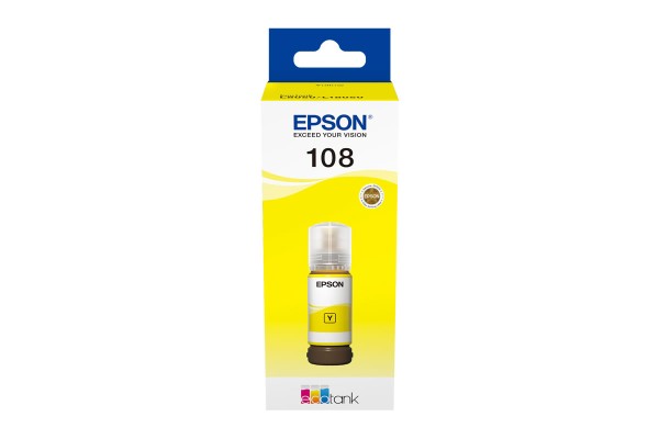 Epson 108 Yellow Bottle of Dye Ink - 70ml.