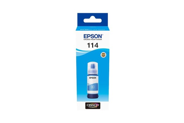 Epson 114 Cyan Bottle of Dye Ink - 70ml.