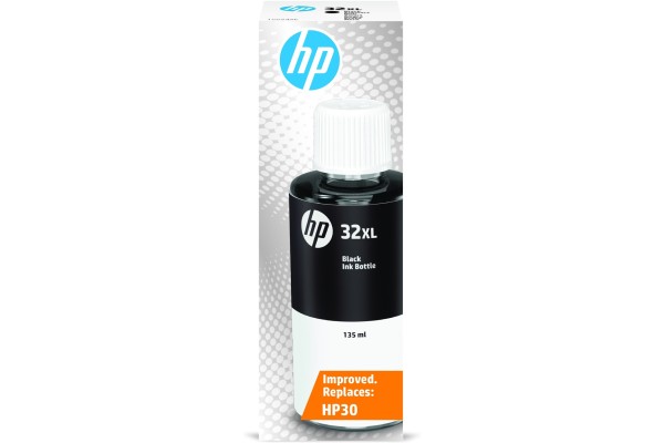 HP-32XL Bottle of HP Black Original Pigment Ink - 135ml.