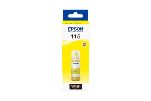 A 70ml Bottle of Epson 115 Series Yellow Ink for L8160 & L8180 Printers.