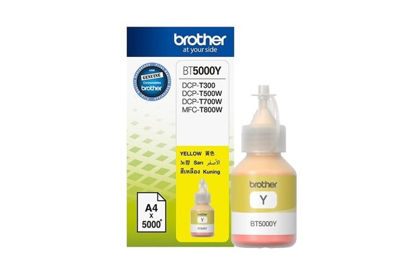 BT5000 Yellow Dye Genuine OEM Brother Bottle of Ink - 48.8ml