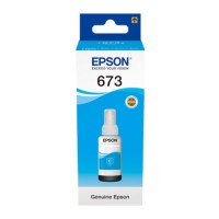 EP-673 Cyan Dye Genuine OEM Epson Bottle of Ink.