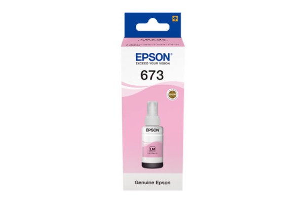 EP-673 Light Magenta Dye Genuine OEM Epson Bottle of Ink.