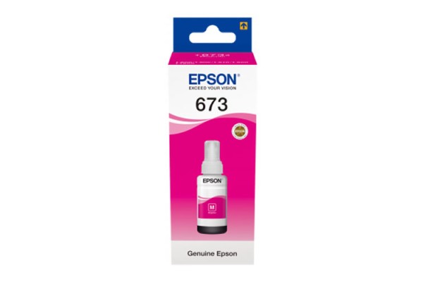 EP-673 Magenta Dye Genuine OEM Epson Bottle of Ink.