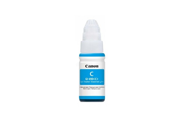 Canon GI-490C Cyan Bottle of Original Dye Ink - 70ml.