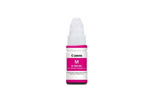 Canon GI-490M Magenta Bottle of Original Dye Ink - 70ml.