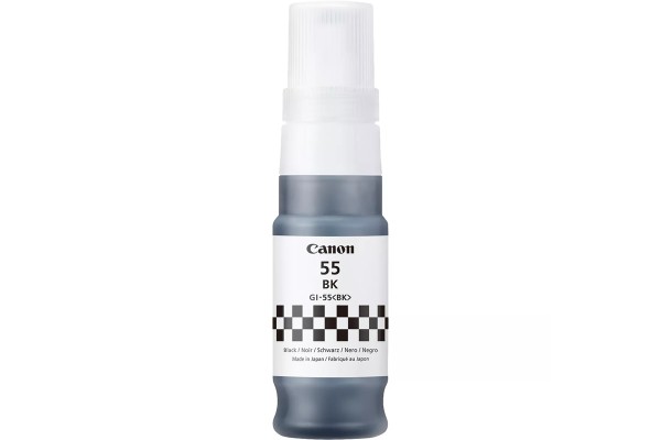 Canon GI-55BK Black Bottle of Original Pigment Ink - 70ml.