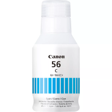 A 135ml Bottle of Canon GI-56 Cyan Pigment Ink.