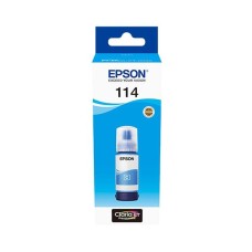 A 70ml Bottle of Epson 114 Series Cyan Ink for ET8500 & ET-8550 Printers.