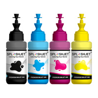 Set of 4 Colour Pigment inks compatible with Epson T664 Series Bottled inks.
