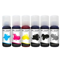 Set of 6 x 70ml Bottle of Splashjet Dye Colours Inks Compatible with Epson 114 & 115 Series Inks.