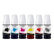 Set of 6 Bottles of Splashjet Replacement Inks Compatible with Canon GI-53 Series Inks.