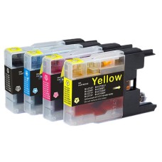 Compatible Cartridge Set for Brother LC1240, 4 Cartridge Set.