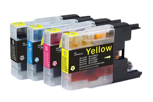 Compatible Cartridge Set for Brother LC1240, 4 Cartridge Set.