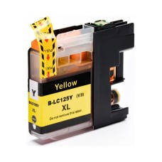 Compatible Cartridge for Brother LC125XL Yellow Ink Cartridge.
