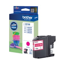 Genuine Cartridge for Brother LC221 Magenta Ink Cartridge.