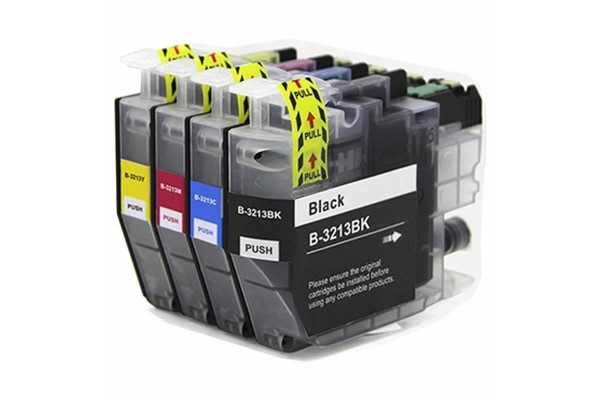 Compatible Cartridge Set for Brother LC3211, 4 Cartridge Set - CMYK.
