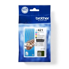 Genuine Standard Capacity Brother LC421 4 Colour Ink Cartridge Set.