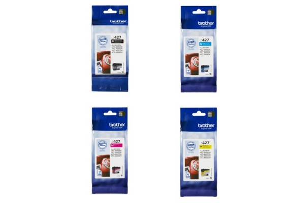 Genuine Standard Capacity Brother LC427 - 4 Colour Ink Cartridge Set.
