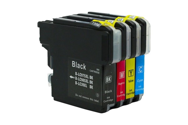 Compatible Cartridge Set for Brother LC980/LC985/LC1100, 4 Cartridge Set.