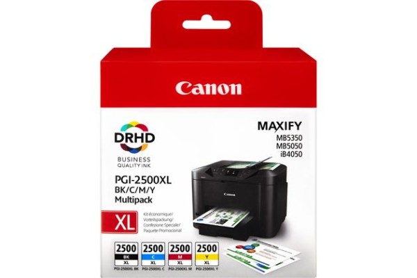Genuine Cartridges for Canon PGI-2500XL BK/C/M/Y set of 4 Ink Cartridges.