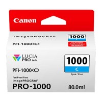 Genuine Cartridge for Canon PFI-1000C Cyan Ink Cartridge.