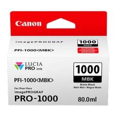Genuine Cartridge for Canon PFI-1000MBK Matte Black Ink Cartridge.