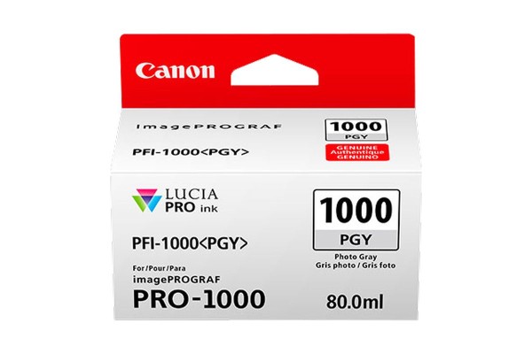 Genuine Cartridge for Canon PFI-1000PGY Photo Grey Ink Cartridge.