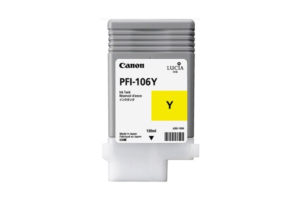 Genuine Cartridge for Canon PFI-106Y Yellow Ink Cartridge.