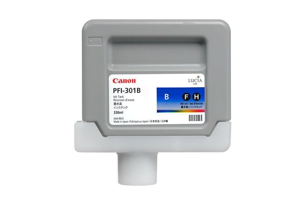 Genuine Cartridge for Canon PFI-301B Blue Ink Cartridge.