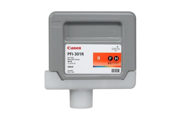 Genuine Cartridge for Canon PFI-301R Red Ink Cartridge.