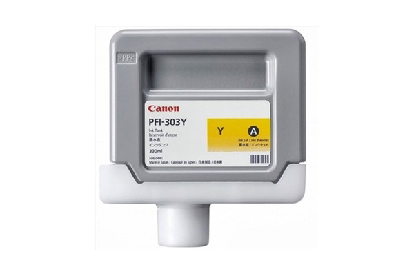 Genuine Cartridge for Canon PFI-303Y Yellow Ink Cartridge.