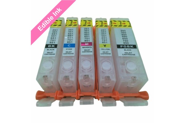 Refillable Edible Ink Cartridge Set for Canon PGI-580 - CLI-581 Cartridges