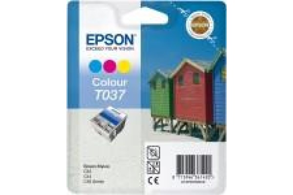 Epson Branded T037 Colour Ink Cartridge.
