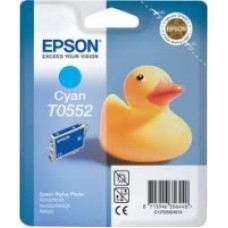 Epson Branded T0552 Cyan Ink Cartridge.