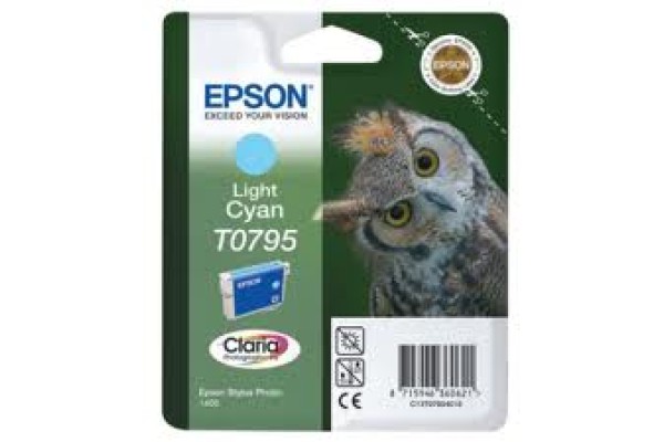Epson Branded T0795 Light Cyan Ink Cartridge.