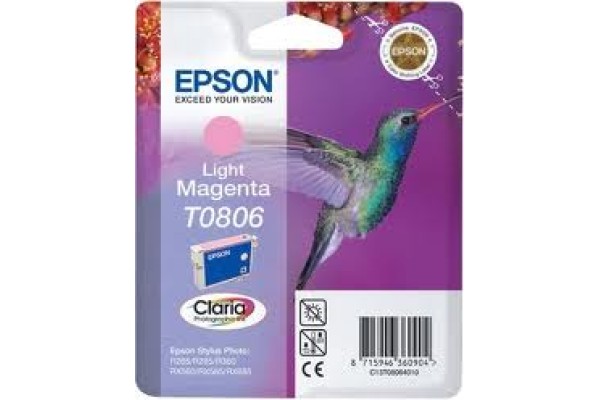 Epson Branded T0806 Light Magenta Ink Cartridge.