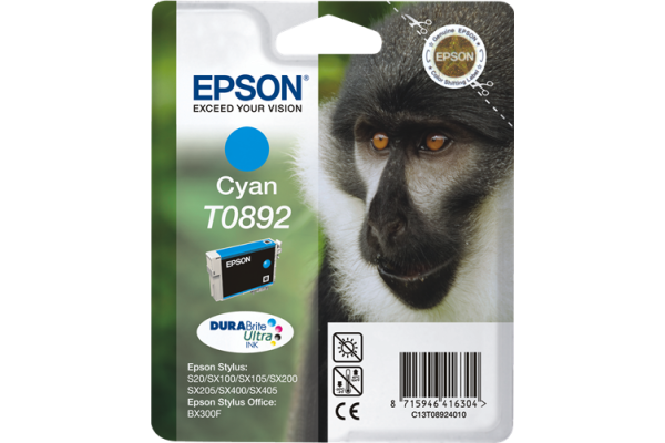 Epson Branded T0892 Cyan Ink Cartridge