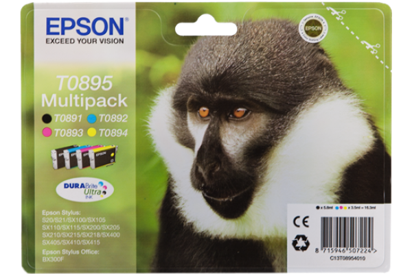 Epson Branded T0895 Ink Cartridge Set.