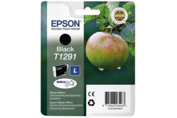 Epson Branded T1291 Black Ink Cartridge.