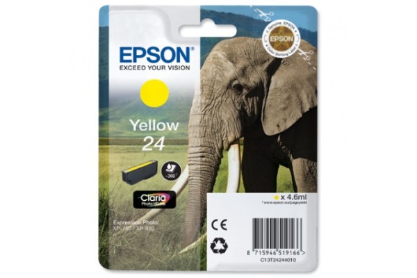 Epson Branded T2424 Yellow Ink Cartridge.