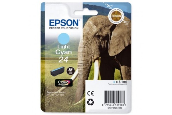 Epson Branded T2425 Light Cyan Ink Cartridge.