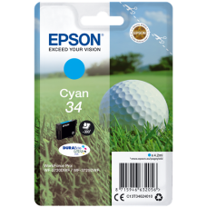 Epson Branded T3462XL Cyan Ink Cartridge.