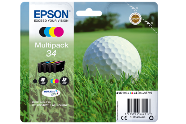 Epson Branded T3466XL Ink Cartridge Set.