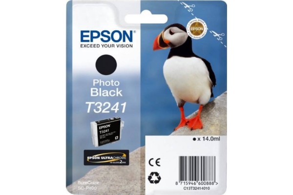 Epson Wide Format T3241 Photo Black Ink Cartridge.
