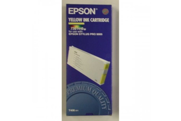Epson Wide Format T408 Yellow Ink Cartridge.