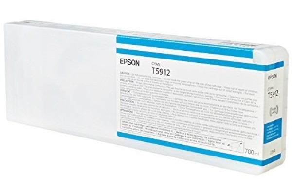Epson Wide Format T5912 Cyan Ink Cartridge.
